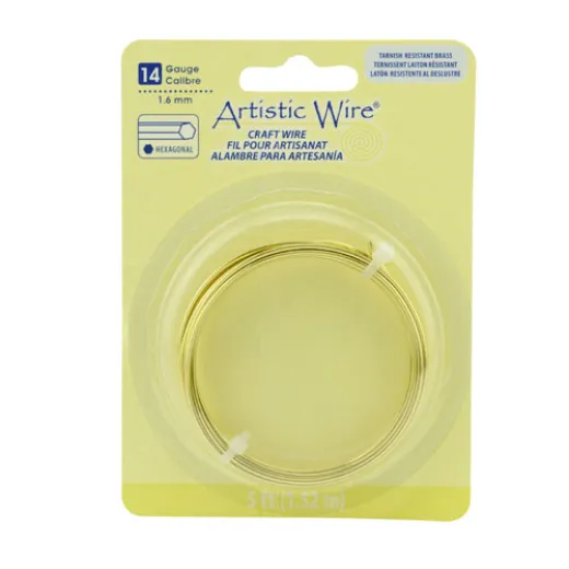 Tarnish Resistant Silver, 5 ft (1.52) 14ga Hexagonal Copper Wire Tarnish Resistant Silver, 5 ft (1.52) 14ga Hexagonal Copper Wire