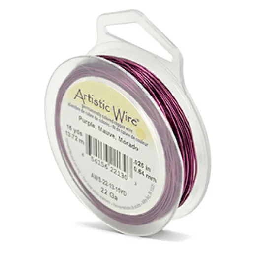 Purple 22ga coated copper Wire, 15yd reel Purple 22ga coated copper Wire, 15yd reel