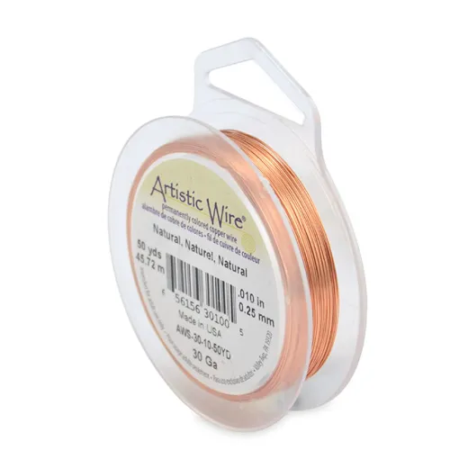 Beadalon 30 Gauge Artistic Wire, Bare Copper AWS-30-BC-50yd Beadalon 30 Gauge Artistic Wire, Bare Copper AWS-30-BC-50yd