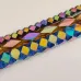 Indian Rainbow Faceted Glass Beads Bundle, 3 18 inch Strands in Different Colours, 18" Strand Indian Rainbow Faceted Glass Beads Bundle, 3 18 inch Strands in Different Colours, 18" Strand