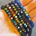 Indian Rainbow Faceted Glass Beads Bundle, 3 18 inch Strands in Different Colours, 18" Strand Indian Rainbow Faceted Glass Beads Bundle, 3 18 inch Strands in Different Colours, 18" Strand