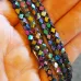 Indian Rainbow Faceted Glass Beads Bundle, 3 18 inch Strands in Different Colours, 18" Strand Indian Rainbow Faceted Glass Beads Bundle, 3 18 inch Strands in Different Colours, 18" Strand