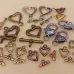 One Off Wonder Bundle of Mixed Style Heart Clasps in Various Colours, 17 in total