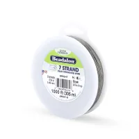 Bright, 0.018 inch, 1,000ft  Bulk Reel of 7 Strand Beadalon Beading Wire, JW03T-8