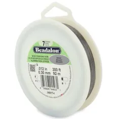 Bright, 0.012",  1,000ft Reel 7 Strand Beadalon Beading Wire, JW01T-8
