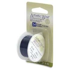 Dark Green plated 34 gauge copper wire, 27.43m reel