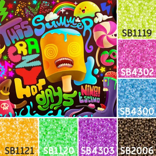 Cartoon colour inspiration Miyuki seed bead collection - Miyuki 11/0 Seed Beads Cartoon colour inspiration Miyuki seed bead collection - Miyuki 11/0 Seed Beads