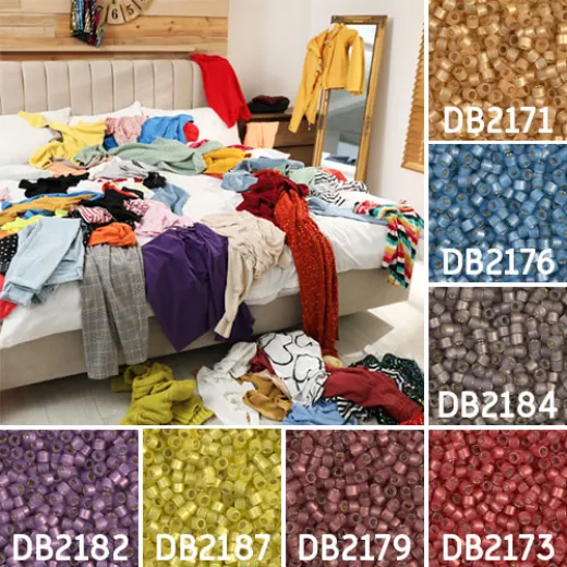 Tidy Room colour inspiration Miyuki Delica bead collection, Duracoat Semi-Frosted colours - Miyuki 11/0 Delica Beads Tidy Room colour inspiration Miyuki Delica bead collection, Duracoat Semi-Frosted colours - Miyuki 11/0 Delica Beads