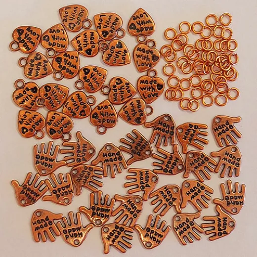 Copper Handmade and Made With Love Charm Bundle Copper Handmade and Made With Love Charm Bundle