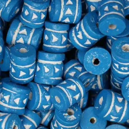 Medium Clay Tube Beads, Aqua, Pack of 10 Medium Clay Tube Beads, Aqua, Pack of 10