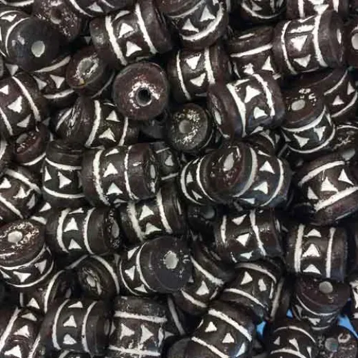 Medium Clay Tube Beads, Brown, Pack of 10 Medium Clay Tube Beads, Brown, Pack of 10