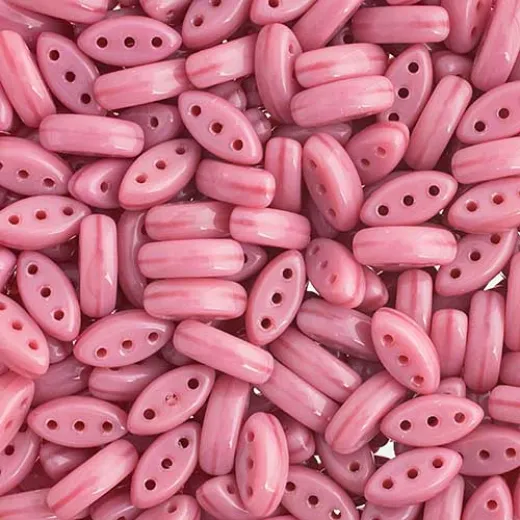 Pink Silk 3-Hole Cali Beads, 50pcs Pink Silk 3-Hole Cali Beads, 50pcs