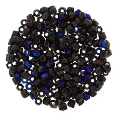 2mm Jet Azuro Firepolished Beads 150pcs