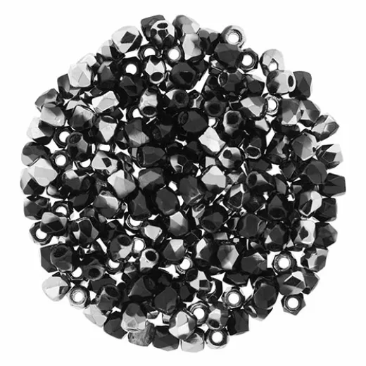 2mm Jet Chrome Firepolished Beads 150pcs 2mm Jet Chrome Firepolished Beads 150pcs