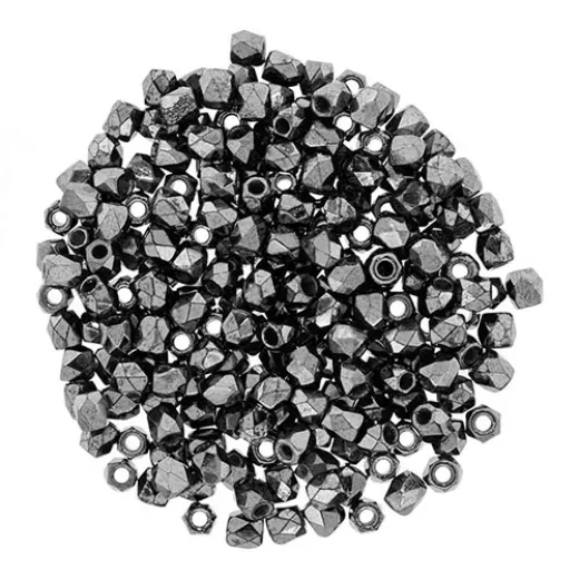 2mm Jet Hematite Firepolished Beads 150pcs 2mm Jet Hematite Firepolished Beads 150pcs