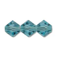 3mm Aqua Bohemica Preciosa Bicones, Pack of 48