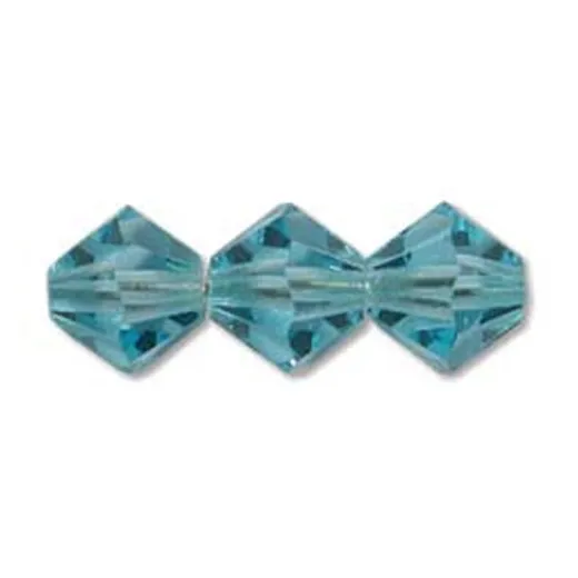 3mm Aqua Bohemica Preciosa Bicones, Pack of 48