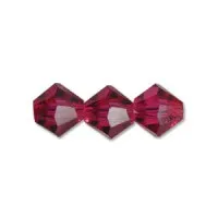 3mm Fuchsia  Preciosa Bicones, Pack of 48
