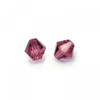 3mm Amethyst  Preciosa Bicones, Pack of 48