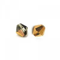 3mm Crystal Aurum  Half Preciosa Bicones, Pack of 48