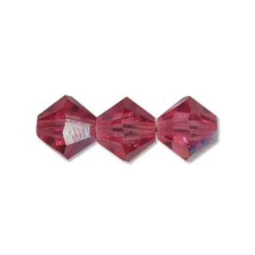 Rose AB 4mm Preciosa Bicones, Pack of 48