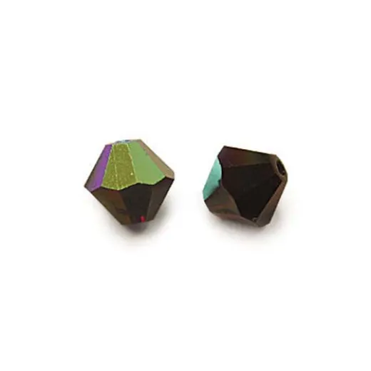 Garnet AB, 4mm,  Czech Machine Cut Preciosa Bicones, Bag of 48 Pieces
