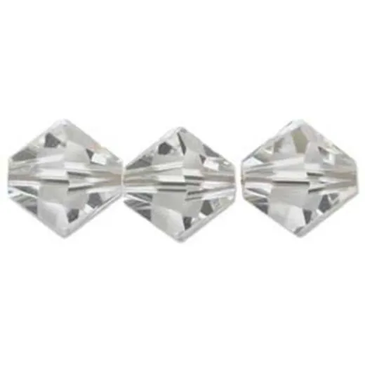 Platinum 4mm Preciosa Bicones, 48 Pcs