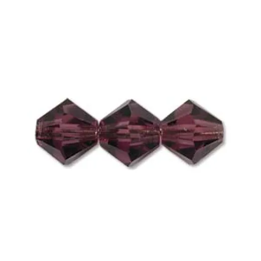 Amethyst 4mm Preciosa Bicones, 48 Pcs