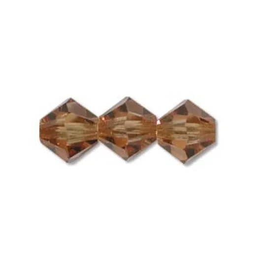 Topaz Light Colarado, 4mm, Preciosa Bicones, 48 Pcs