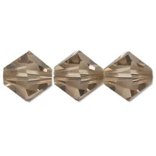 Topaz  Light, 4mm, Preciosa Bicones, 48 Pcs