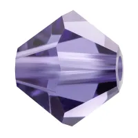 Tanzanite 4mm Preciosa Bicones, Pack of 48