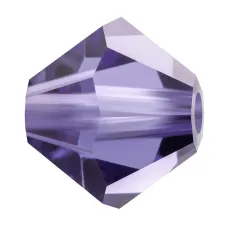 Tanzanite 4mm Preciosa Bicones, Pack of 48