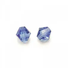 Sapphire 4mm Preciosa Bicones, Pack of 48