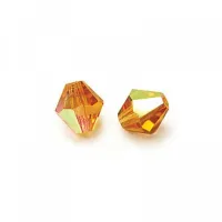 Topaz AB 4mm Preciosa Bicones, Pack of 48