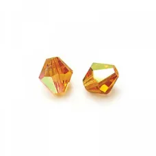 Topaz AB 4mm Preciosa Bicones, Pack of 48