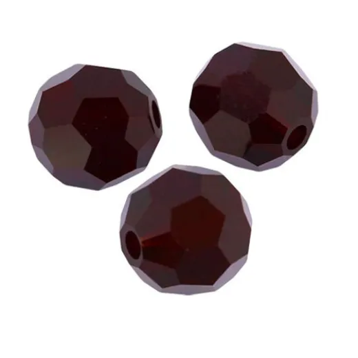 4mm Garnet Preciosa round crystals on 5" Strand, 31 pieces 4mm Garnet Preciosa round crystals on 5" Strand, 31 pieces