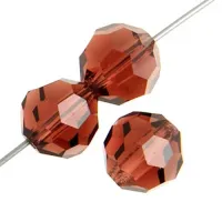 4mm Preciosa Round Crystals on 5" Strand Light Burgundy