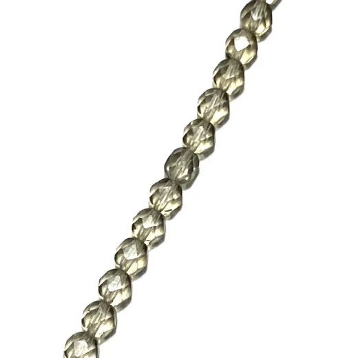 6mm Fire Polished Beads, Khaki, 25pcs. 6mm Fire Polished Beads, Khaki, 25pcs.
