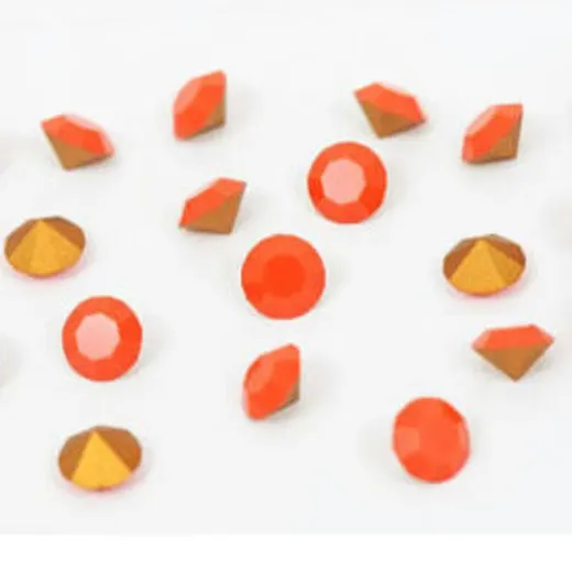 3.1mm Swarovski Chatons PP14 - Gold Foiled Coral x 144 pcs 3.1mm Swarovski Chatons PP14 - Gold Foiled Coral x 144 pcs