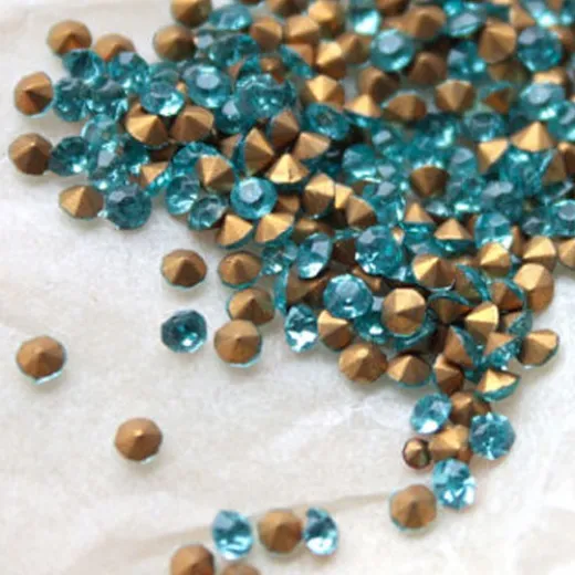 Vintage Chatons, 3.3mm / PP26, Aquamarine, Pack of 144 Vintage Chatons, 3.3mm / PP26, Aquamarine, Pack of 144