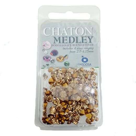 Preciosa Chaton Medley, Light Colorado Topaz, Approx 5 Grams Preciosa Chaton Medley, Light Colorado Topaz, Approx 5 Grams