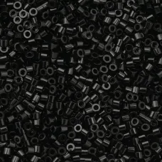 Opaque Black Cylin Beads, 25gm bulk bag