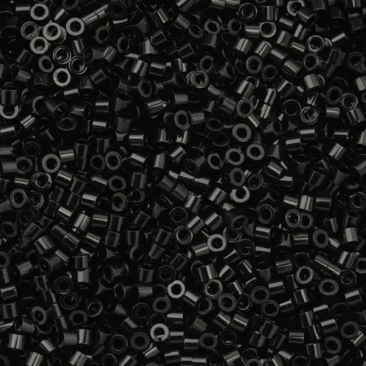 Opaque Black Cylin Beads, 25gm bulk bag Opaque Black Cylin Beads, 25gm bulk bag