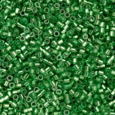 Light Green Silver Lined Cylin Beads, 25gm bulk bag