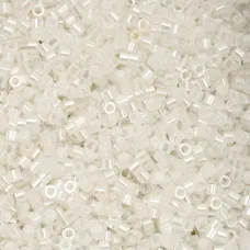 Off White AB Cylin Beads, 25gm bulk bag