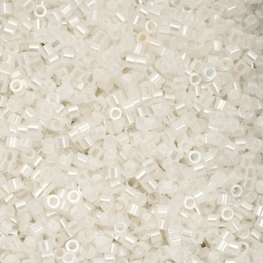 Off White AB Cylin Beads, 5g appx.