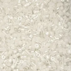 White AB Lined Cylin Beads, 25gm bulk bag