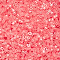 Rose-Pink AB Lined Cylin Beads, 25gm bulk bag