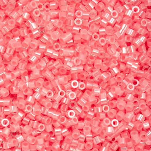 Rose-Pink AB Lined Cylin Beads, 5g appx. Rose-Pink AB Lined Cylin Beads, 5g appx.