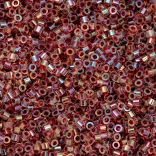Red Gold Luster Cylin Beads, 25gm bulk bag